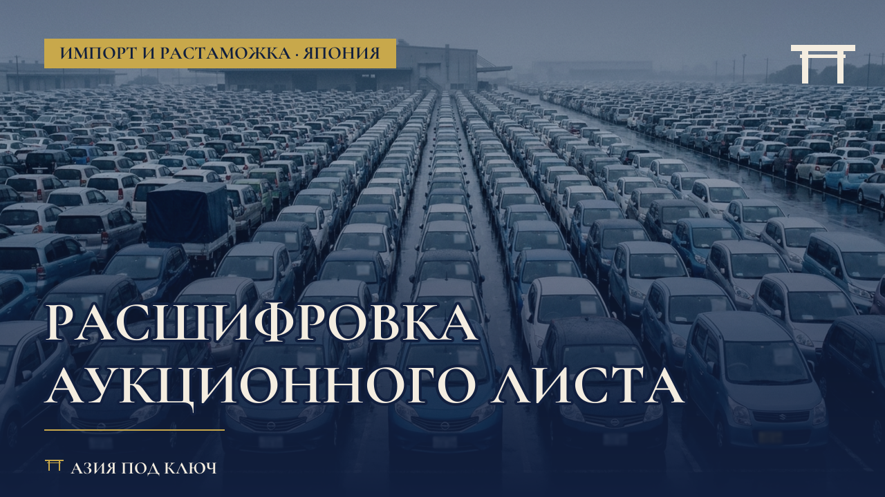 Расшифровка аукционного листа из Японии: оценки R и RA