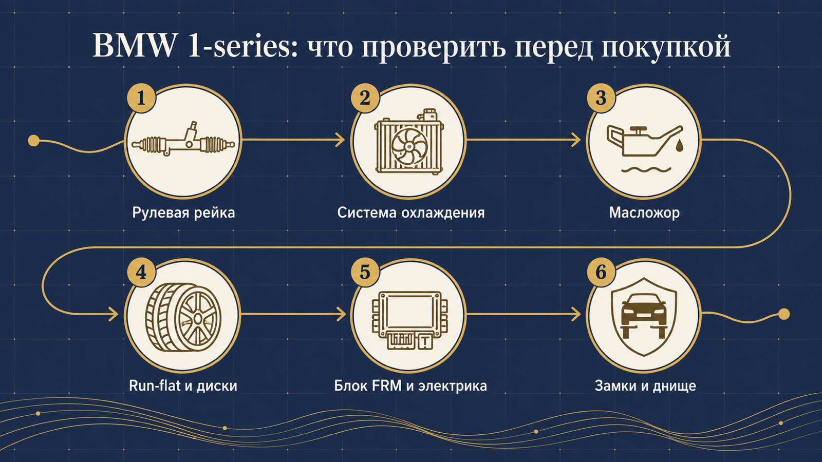 Инфографика: что проверить перед покупкой BMW 1-series