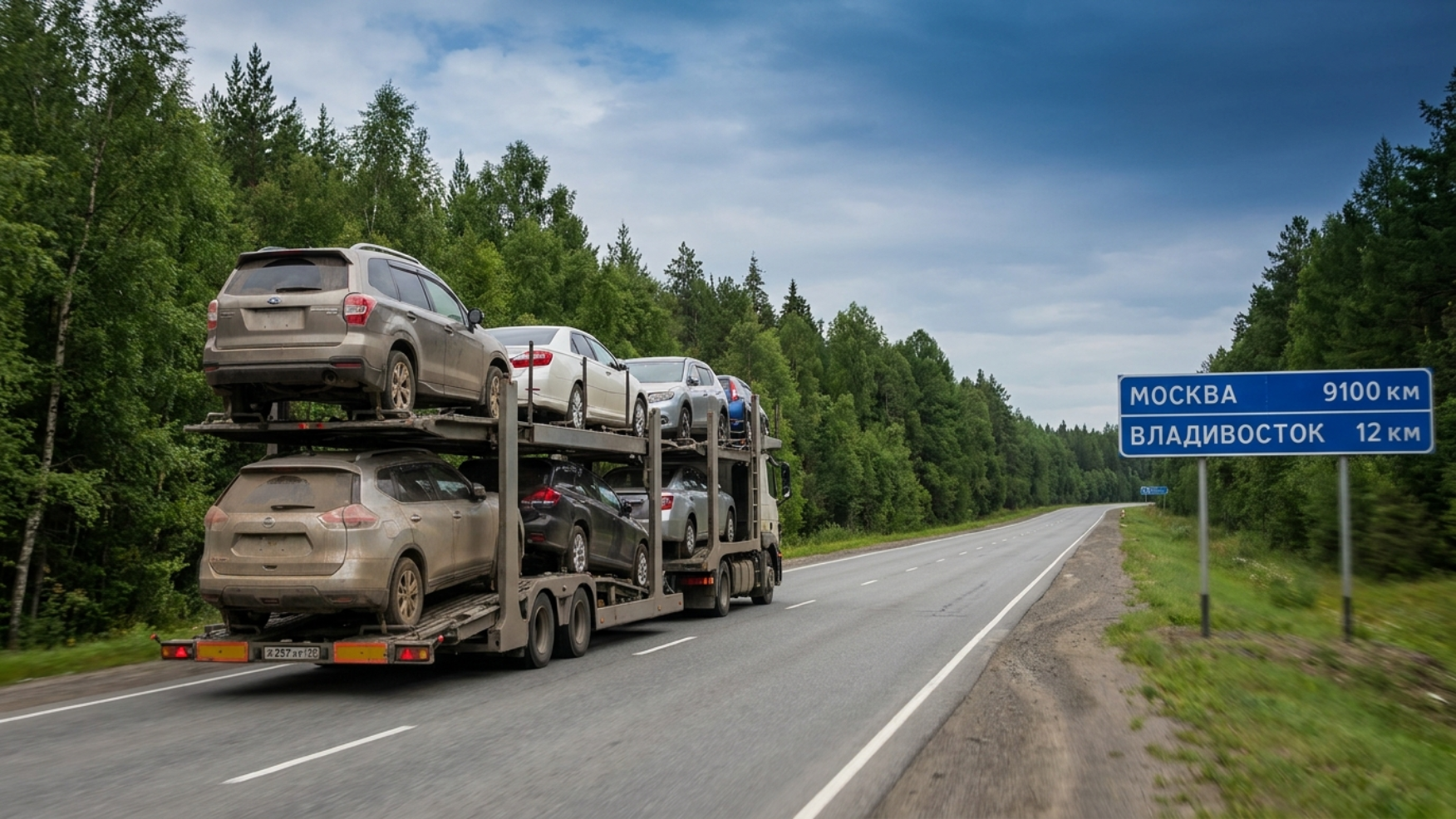Car Carrier Vladivostok Russia Route
