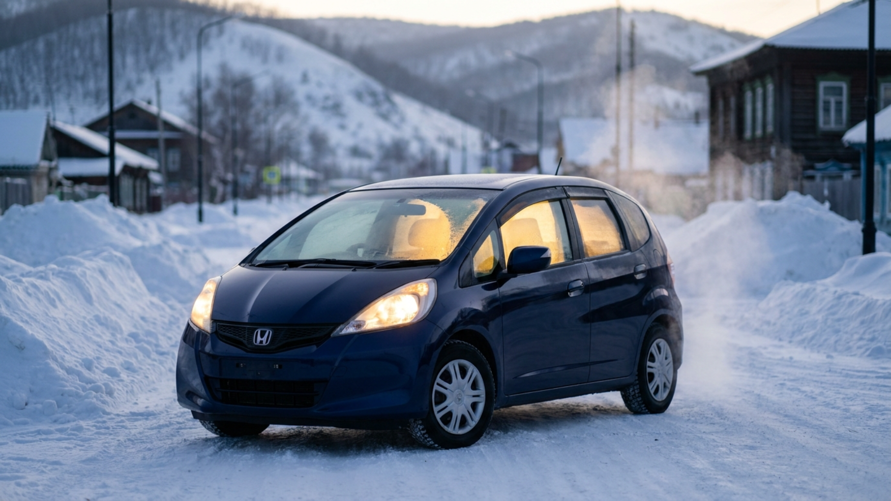 Honda Fit зимой на Дальнем Востоке — печка и полный привод